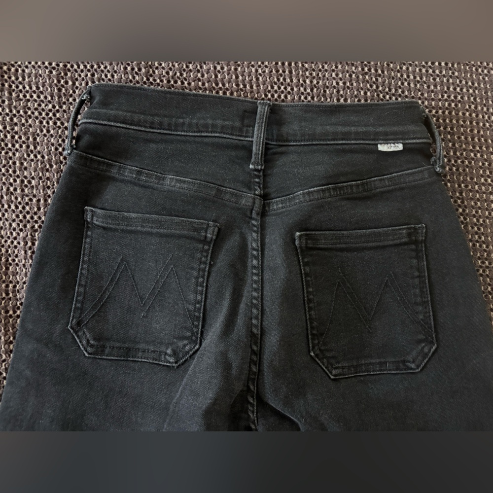 MOTHER Women’s Boot Cut Jeans in Washed Black